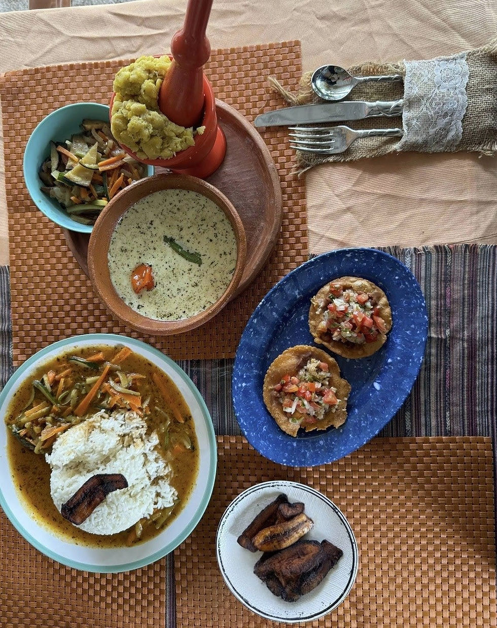 Authentic Belizean meal at Authentic Flavours Restaurant in San Ignacio