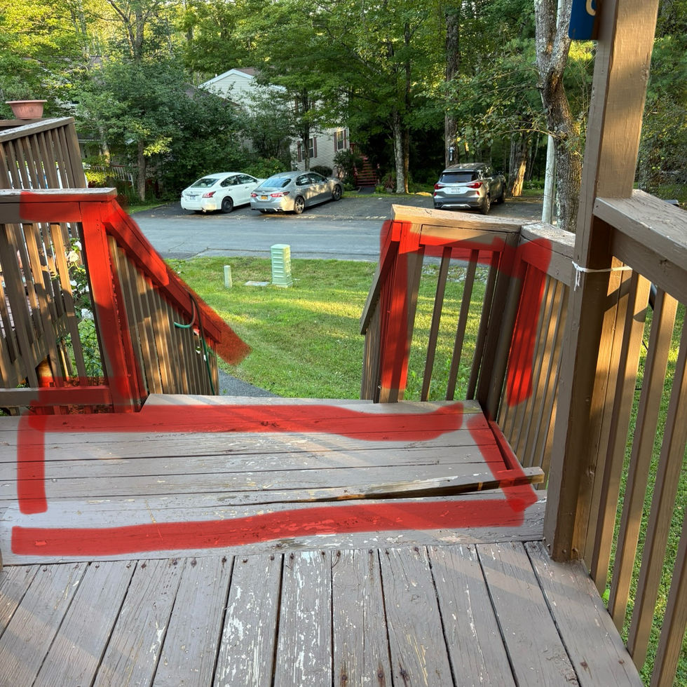 Deck stairs repairs and builds in Orange County NY – custom outdoor deck work by Shaping Houses.