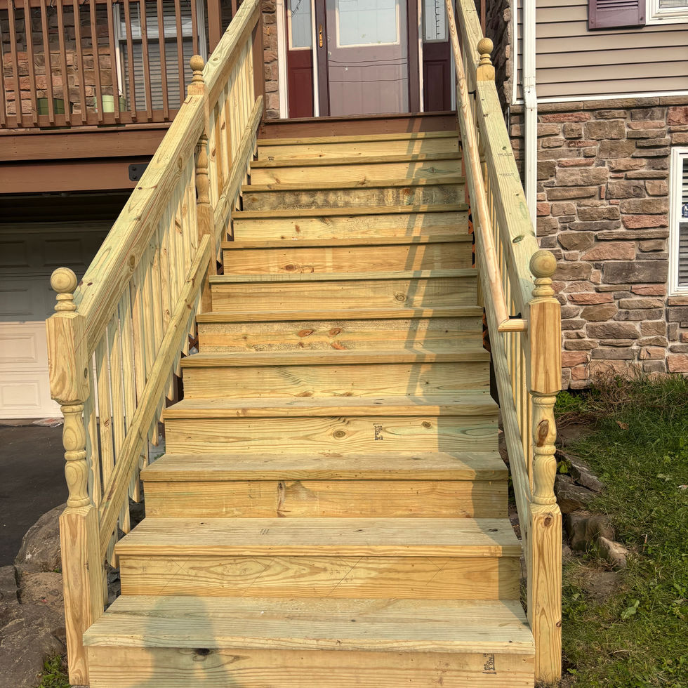 Deck stairs repairs and builds in Orange County NY – custom outdoor deck work by Shaping Houses.