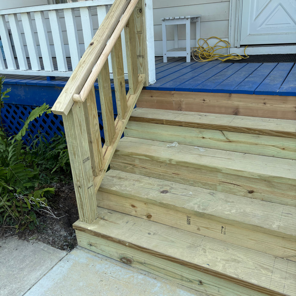Deck stairs repairs and builds in Orange County NY – custom outdoor deck work by Shaping Houses.