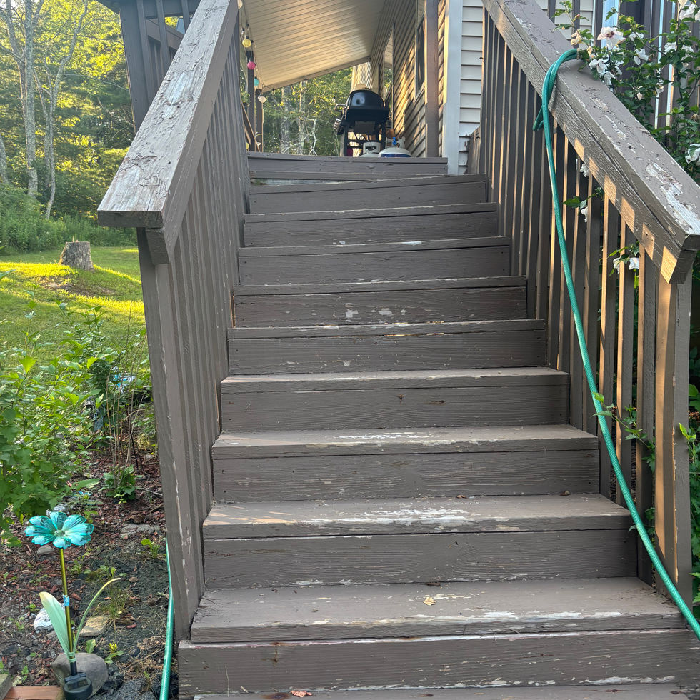 Deck stairs repairs and builds in Orange County NY – custom outdoor deck work by Shaping Houses.
