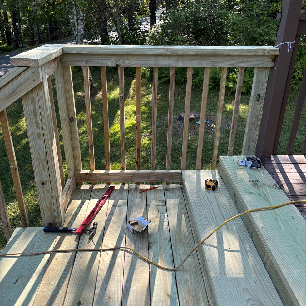 Deck stairs repairs and builds in Orange County NY – custom outdoor deck work by Shaping Houses.