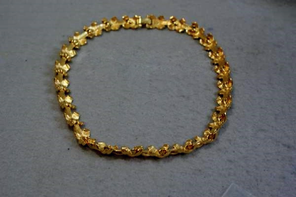 Thumbnail: Golden X Collar Necklace