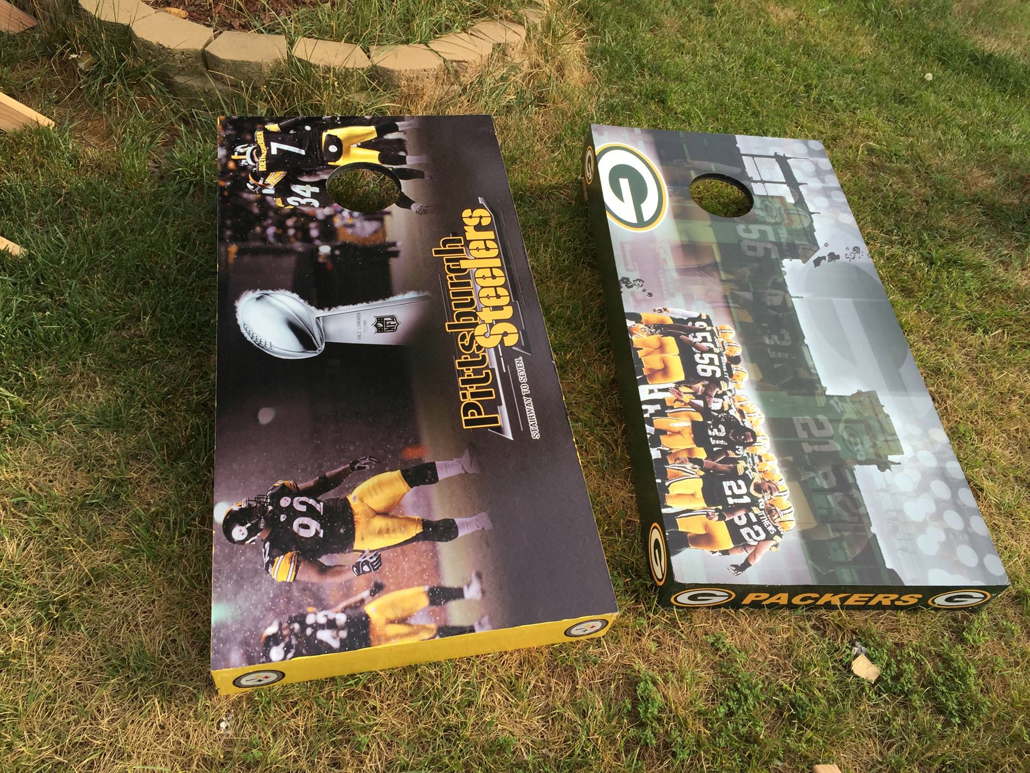 Green Bay Packers Corn Hole boards