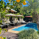 Clothing optional resort in SXM naturist pool