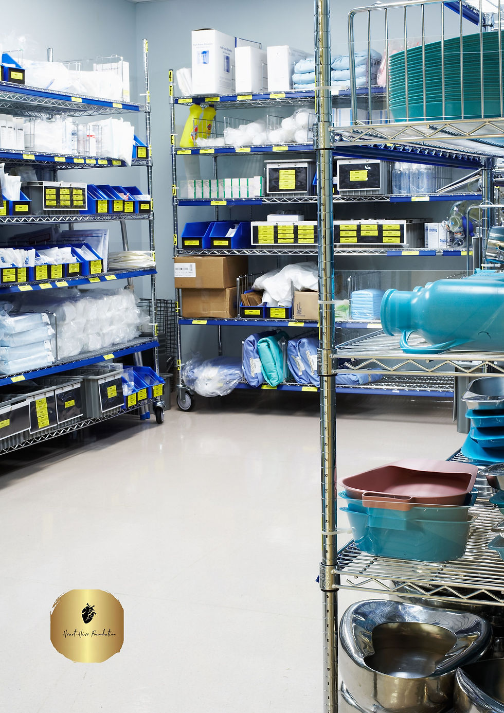 Room of medical supplies.