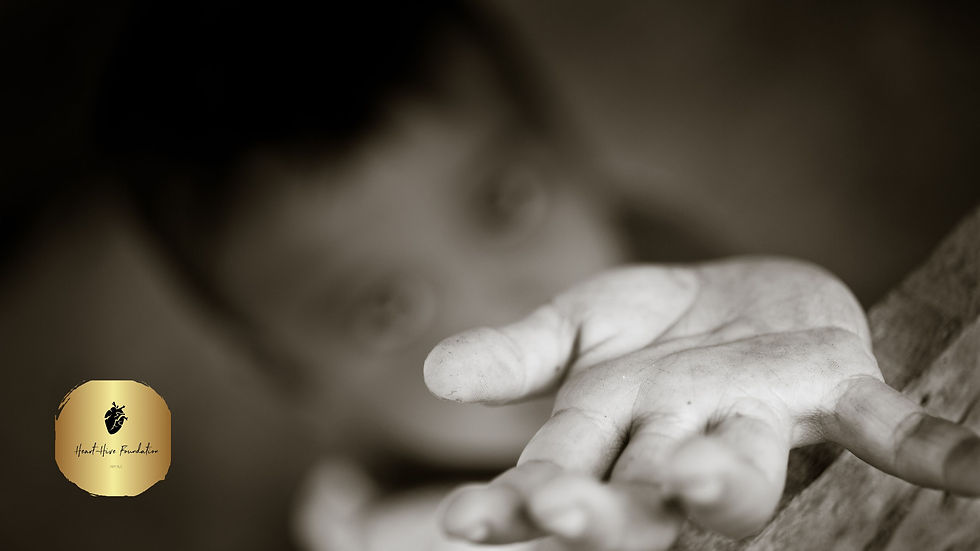 Hands of poverty.