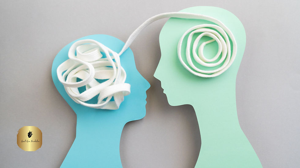 Healthy individuals' relationship concept - two people openly communicating.