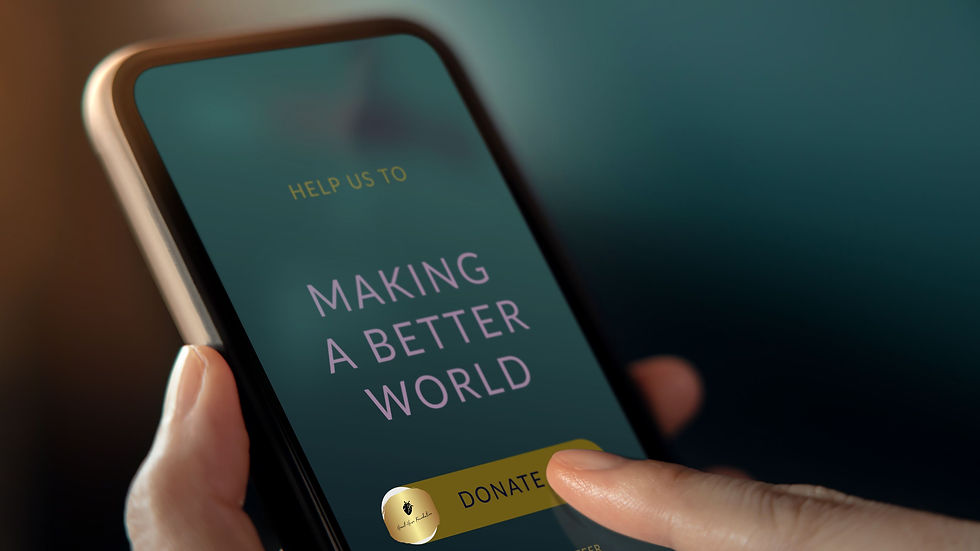 Online Donation, Volunteer and Charity Concept. Woman Making Donate via Internet on Mobile Phone. Closeup.
