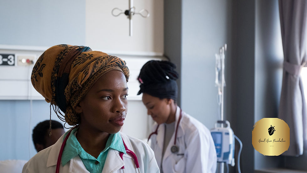 Young african female healthcare worker.