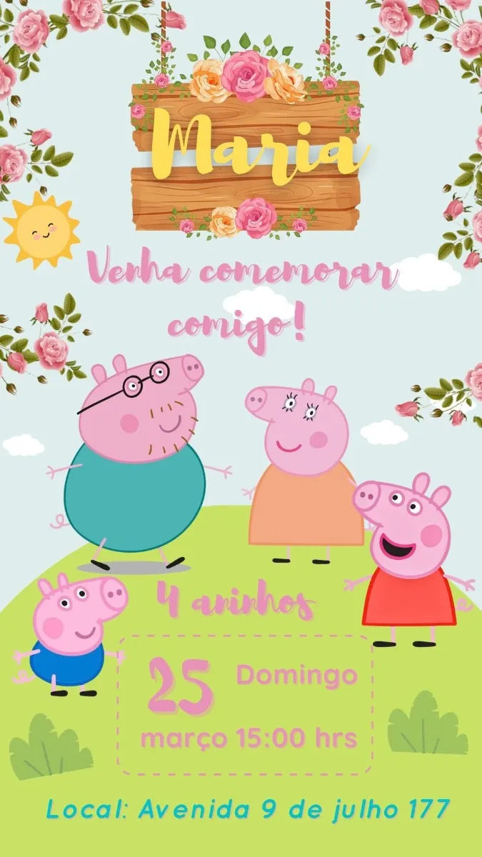 Convite Digital Peppa 1