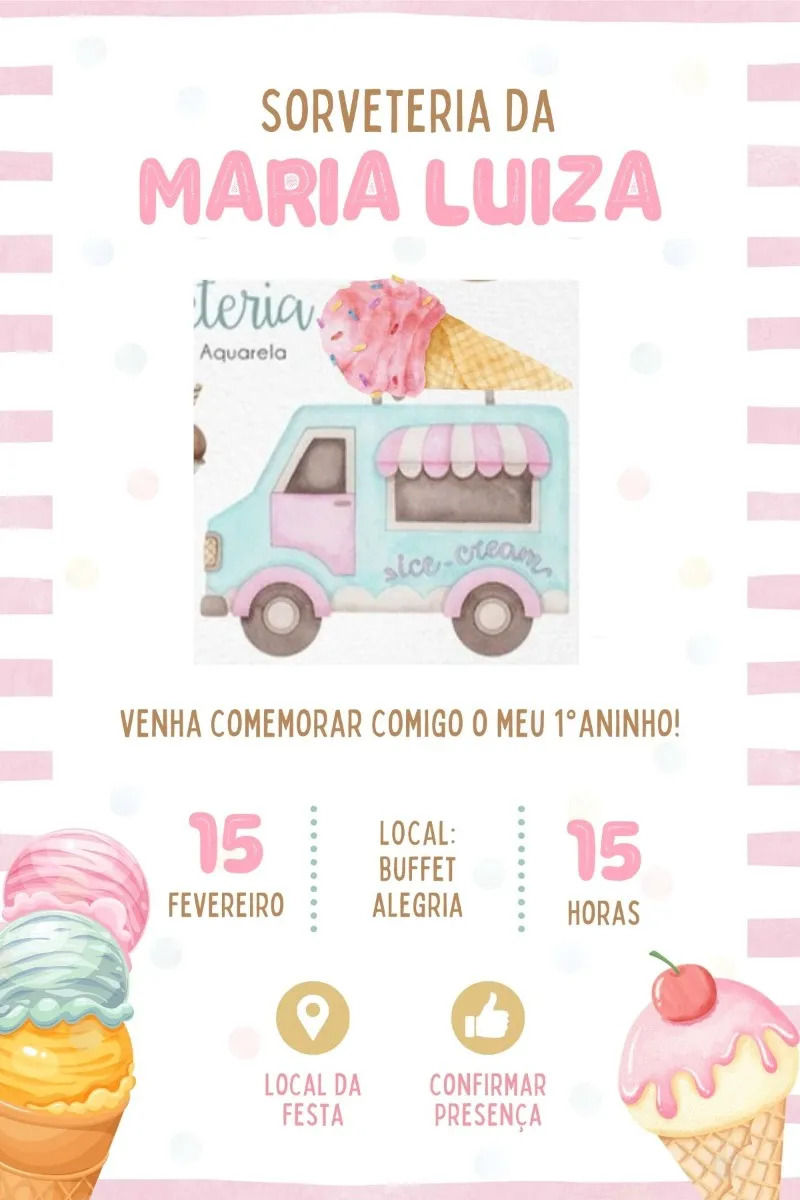 Convite Digital Sorveteria