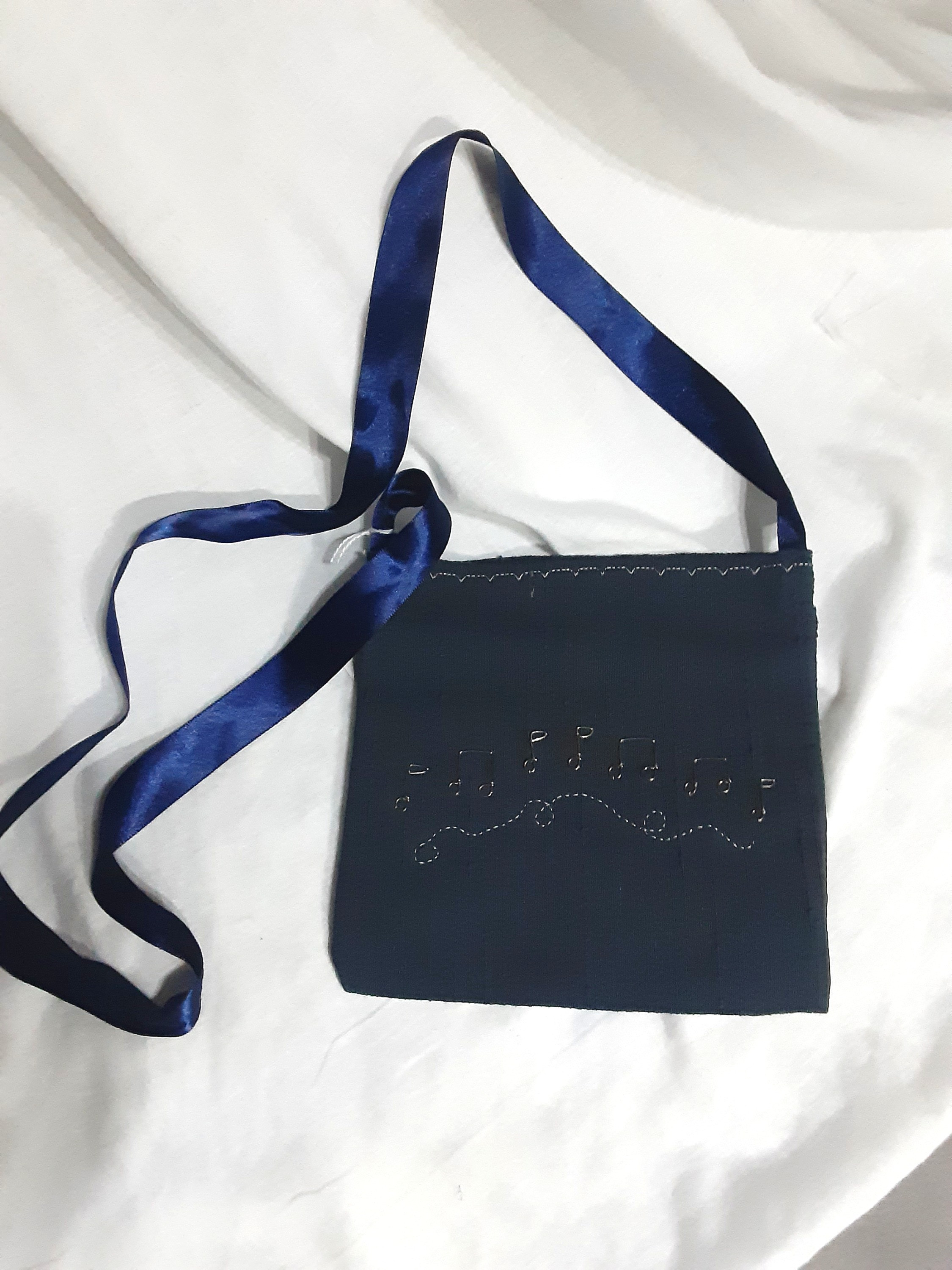 Blue Purse-W/musical notes