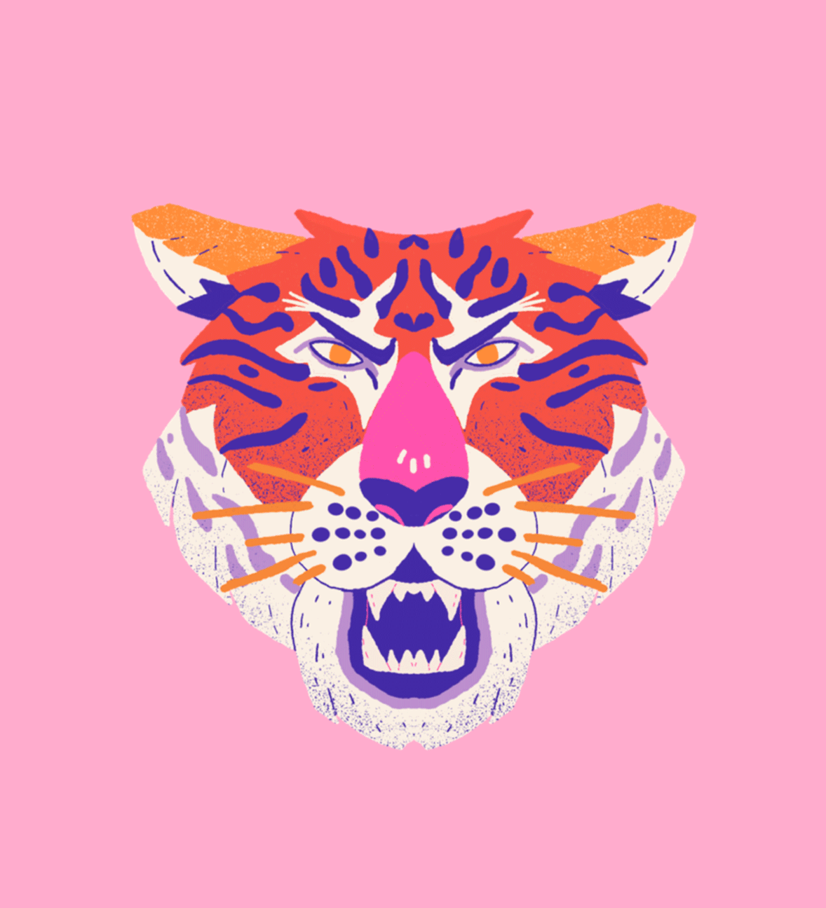 wild cat illustratin, apparel design, tiger, lion, panther