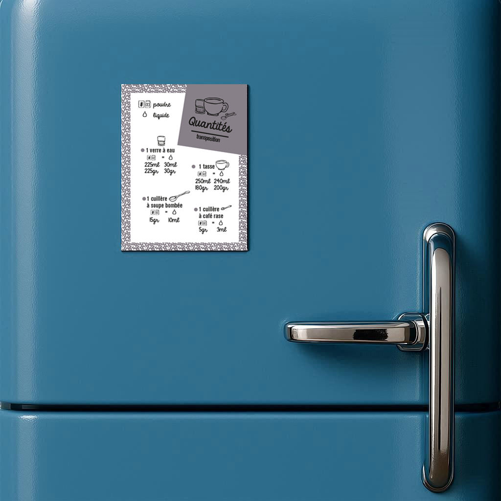 Mes quantités - magnet pratique