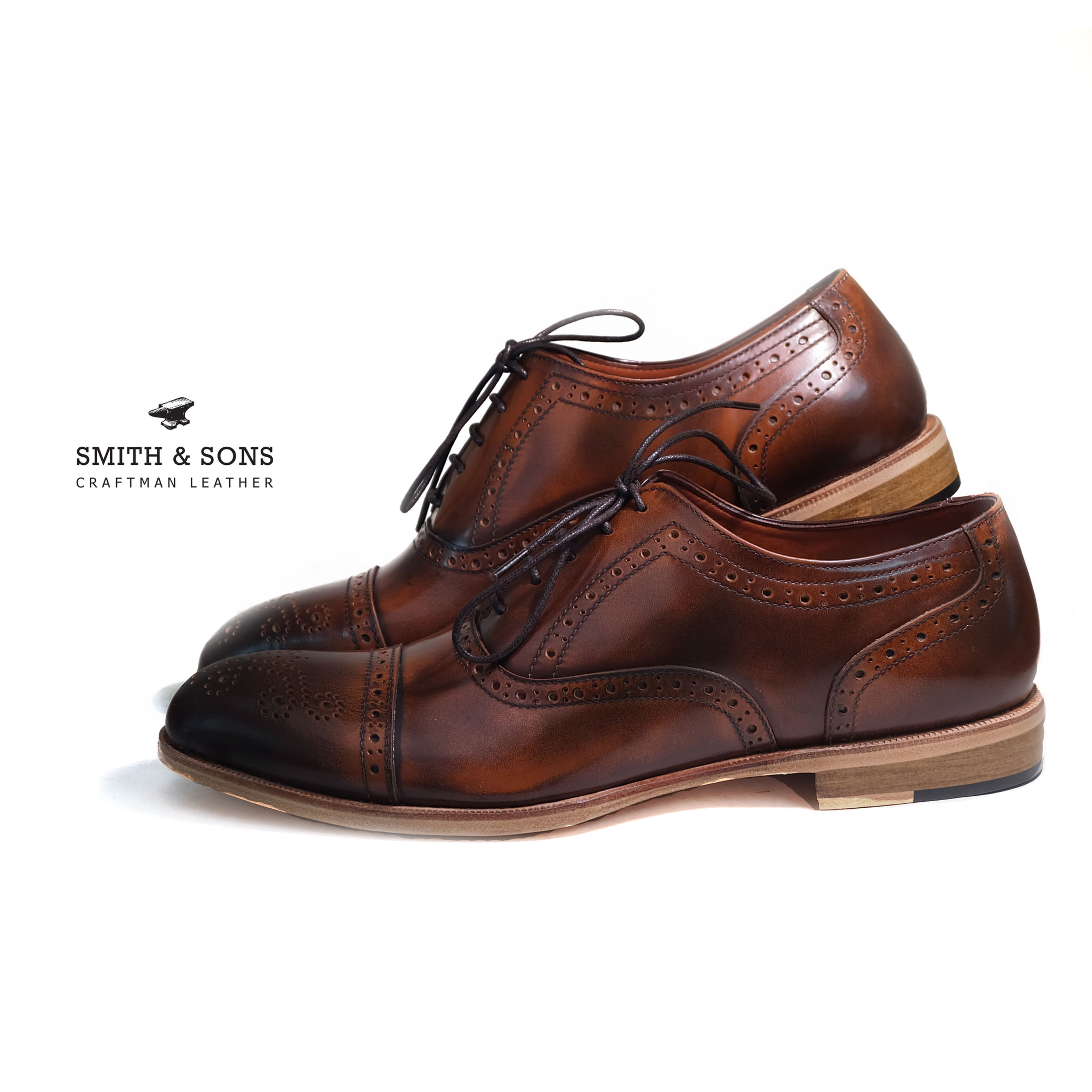 Brogue Hand Burnished tan
