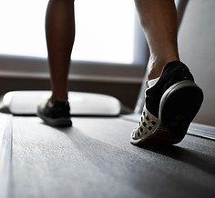 Treadmill Walking Closeup