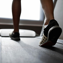 Treadmill Walking Closeup