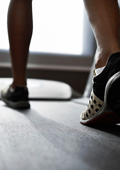 Treadmill Walking Closeup