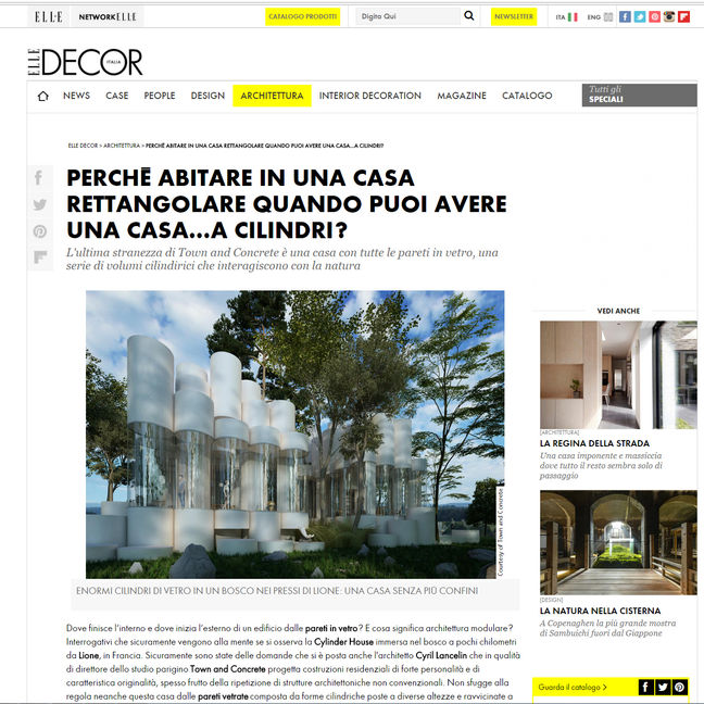 House Cylinder on Elle Decor Italia blog