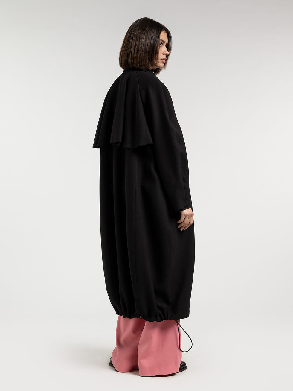 Thumbnail: Overcoat with drawstring hem