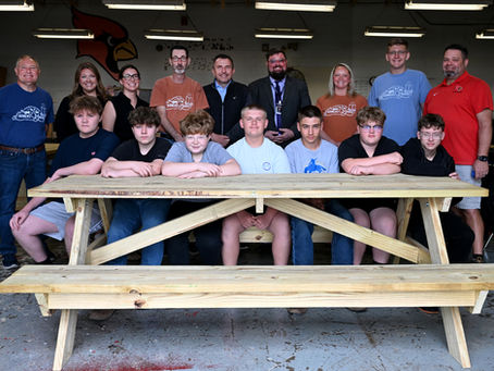 Building Community: RDC students build picnic tables for Farmers' Market