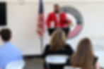 Superintendent Howard addresses attendees at the Chamber Connect event.