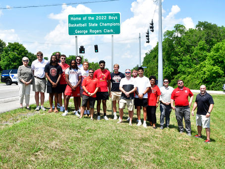 State champ sign celebrates 2022 Cards