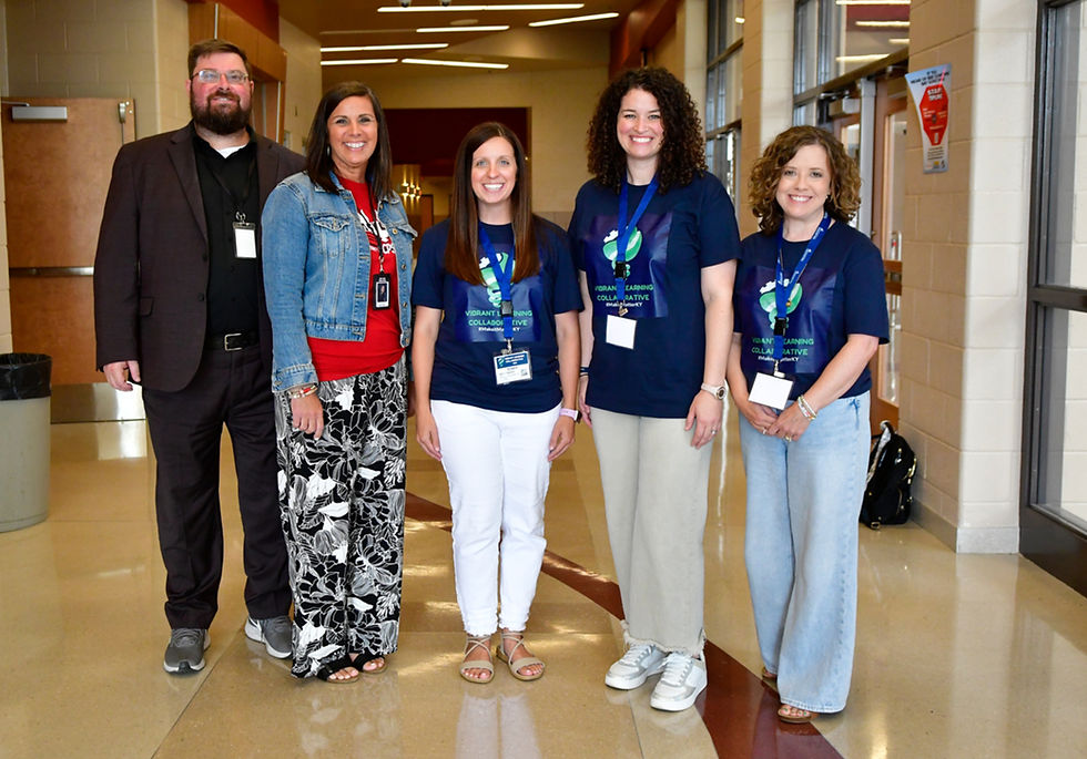 Superintendent Dustin Howard and Assistant Superintendent Kelly Fithen welcomed KDE's Vibrant Learning Team to CCPS - Alexa Hardin, Kalli Colley, and Kristal Doolin.