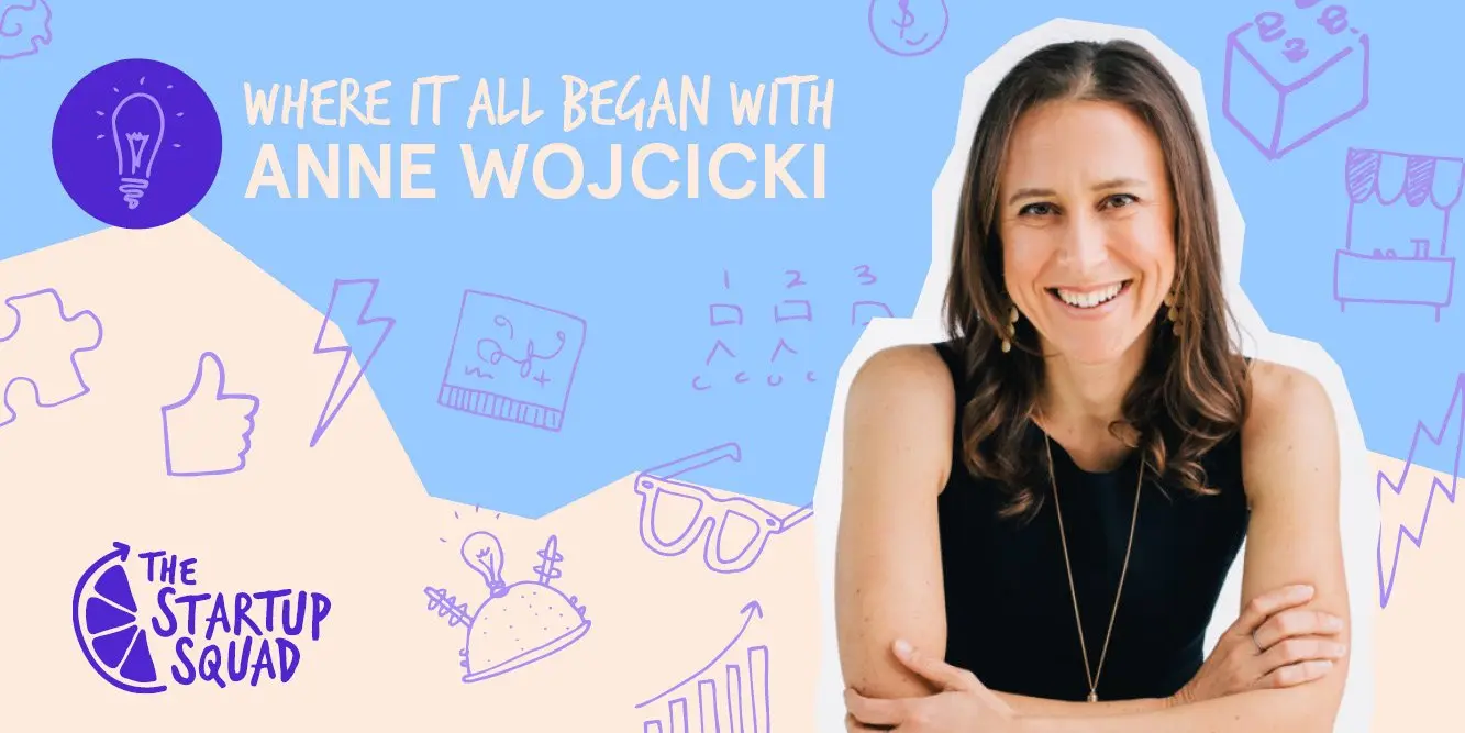 Anne Wojcicki featured on designed personal introduction infographic.