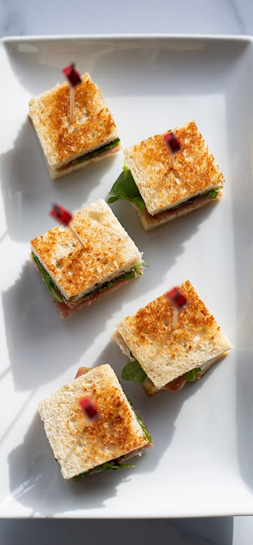 Prosciutto and goat cheese sandwich