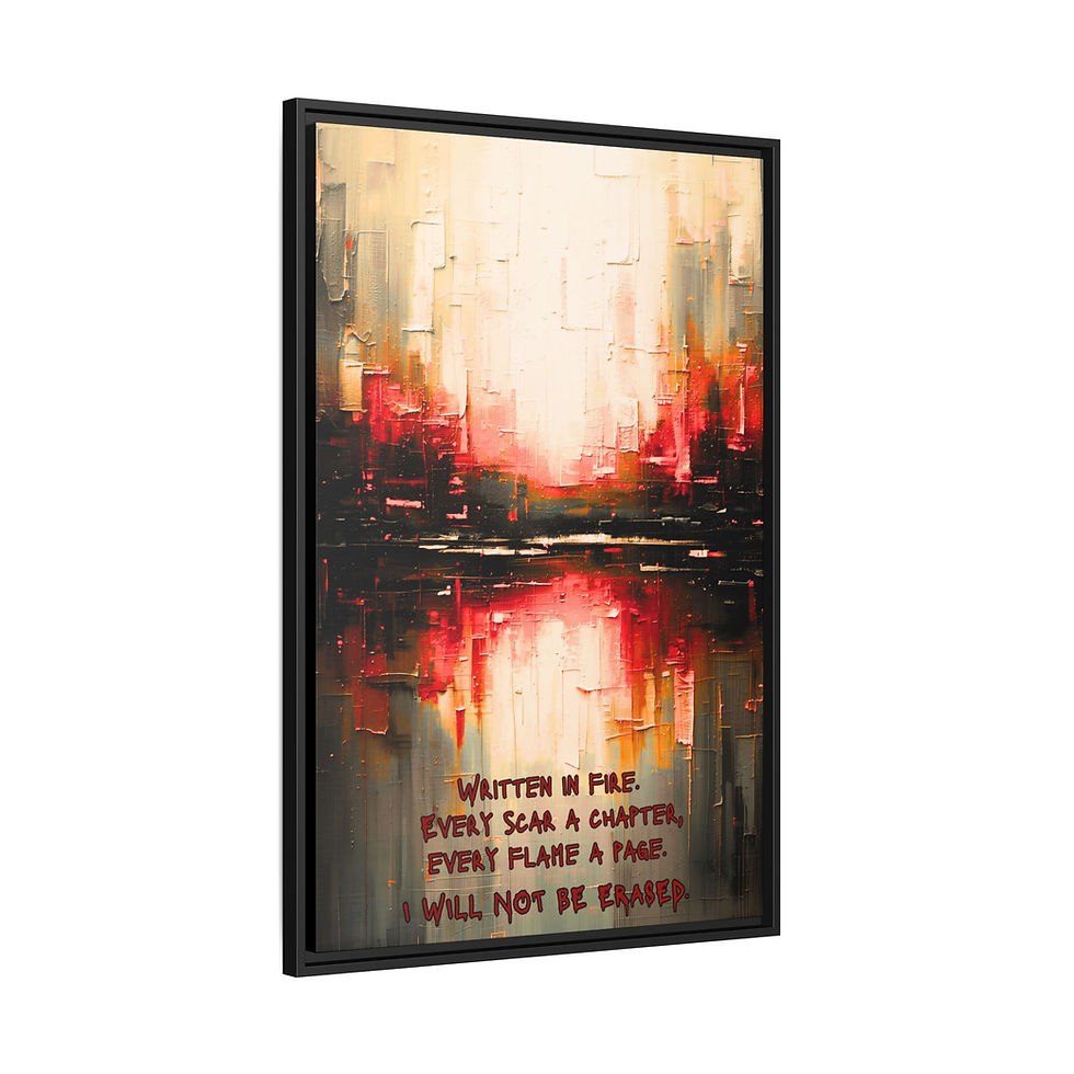 Thumbnail: Written in Fire- Abstract Framed Wall Art