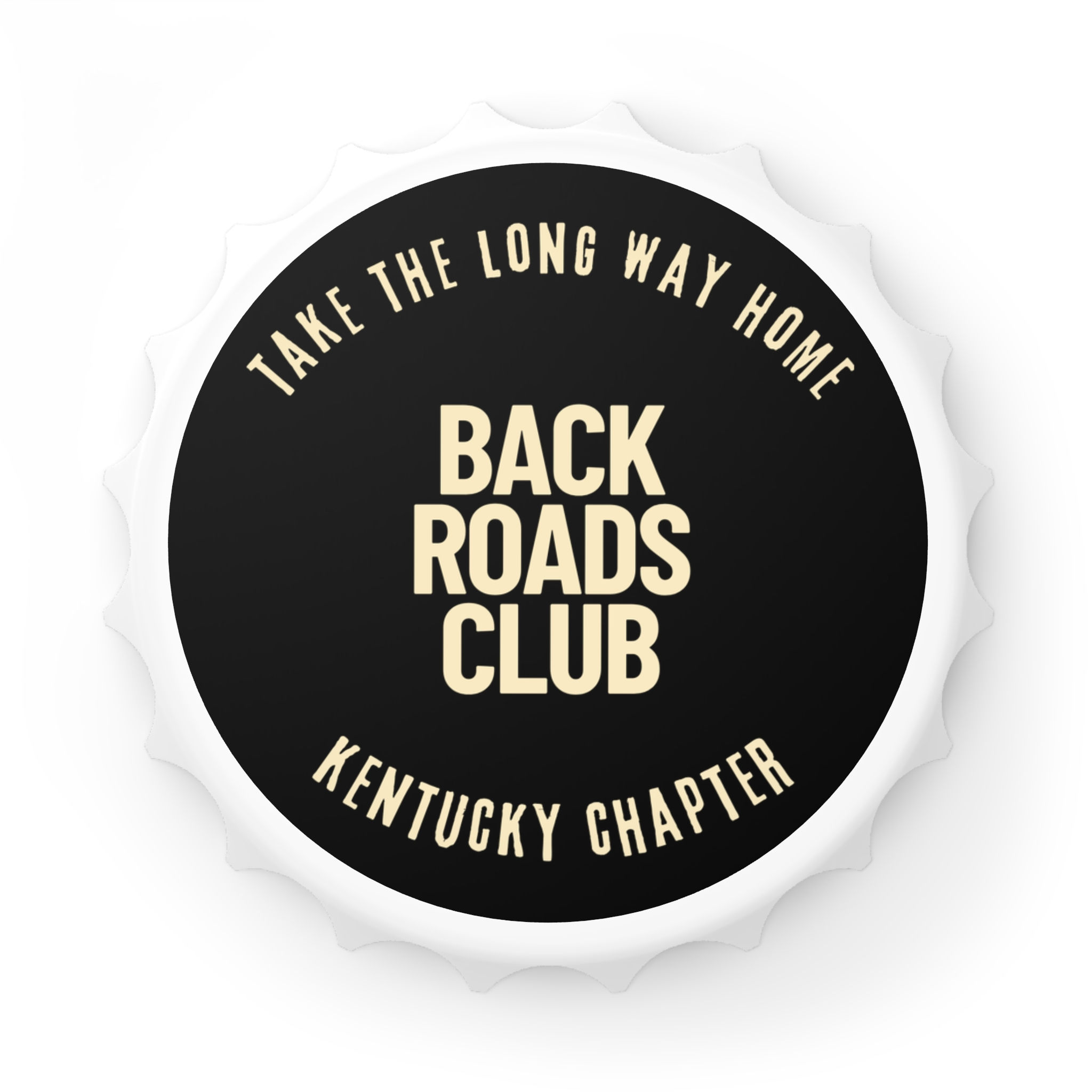 Back Roads Club Bottle Opener fridge magnet- Kentucky Chapter