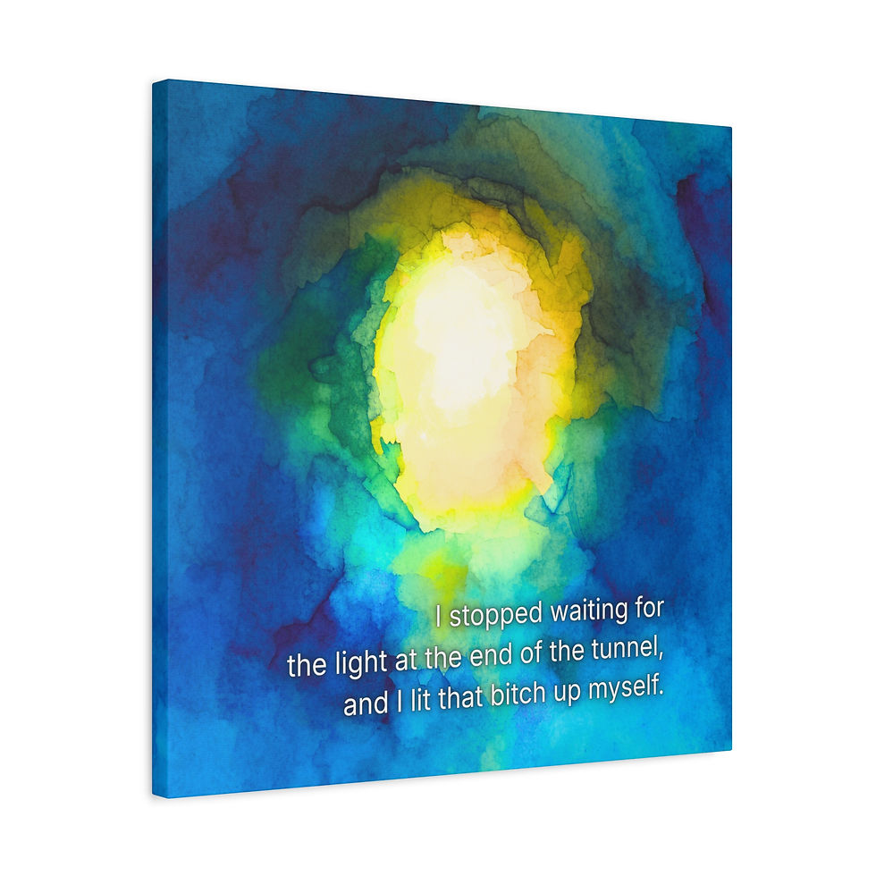 Thumbnail: Light the Tunnel Up Canvas – Bold Motivational Wall Art for Strong Women