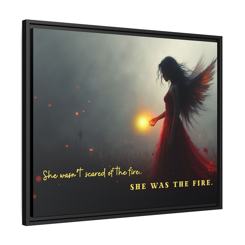 Thumbnail: She Was The Fire- inspirational framed wall art- for the brave ones