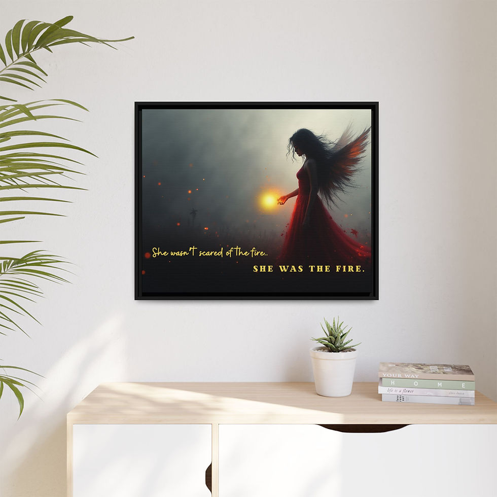 Thumbnail: She Was The Fire- inspirational framed wall art- for the brave ones