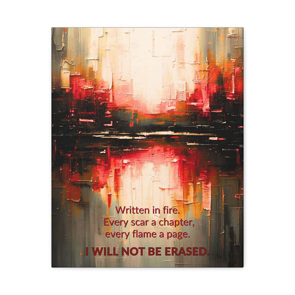 Thumbnail: "Written in Fire" Abstract Resilience Wall Art