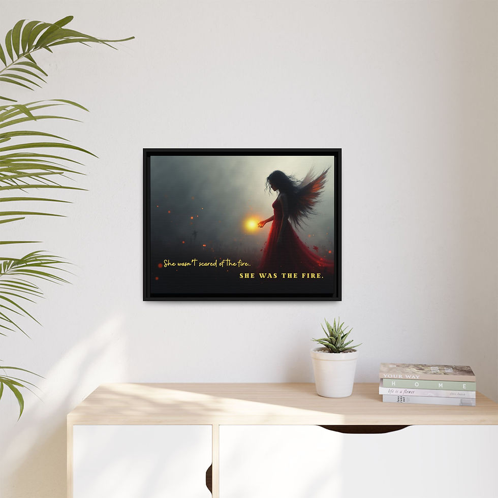 Thumbnail: She Was The Fire- inspirational framed wall art- for the brave ones