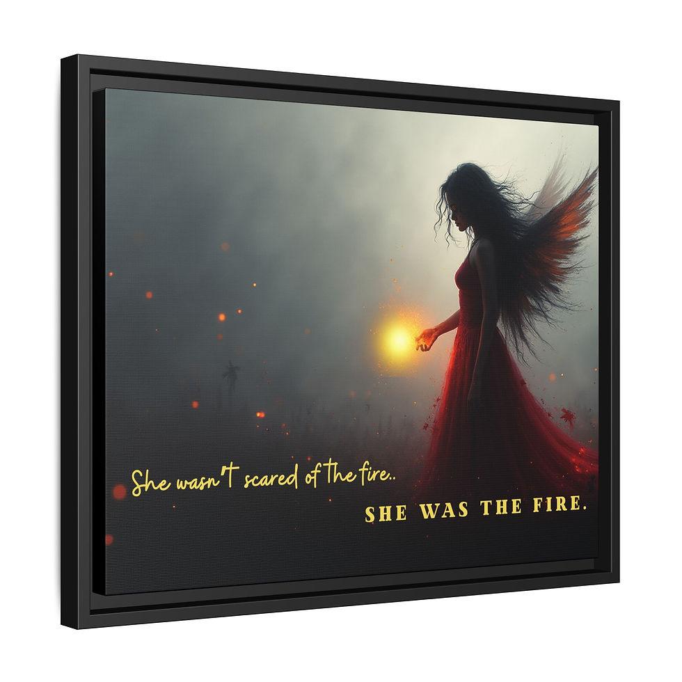 Thumbnail: She Was The Fire- inspirational framed wall art- for the brave ones