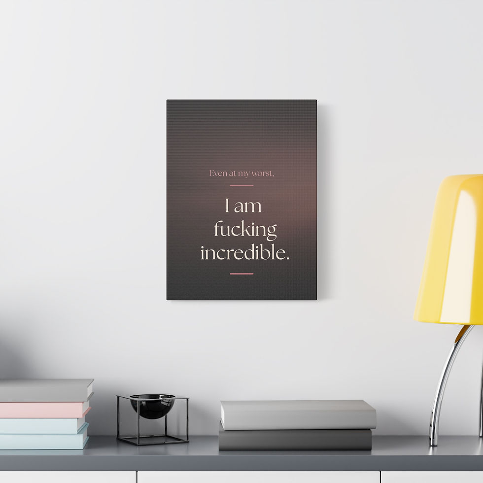Thumbnail: Even at My Worst I Am Fucking Incredible | Motivational Wall Art Canvas
