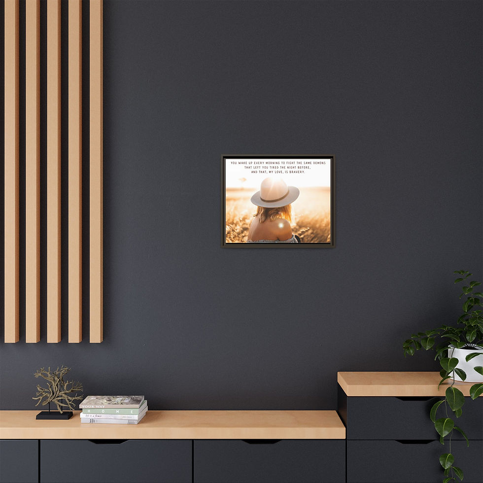 Thumbnail: And That, My Love, Is Bravery- Framed Canvas Art
