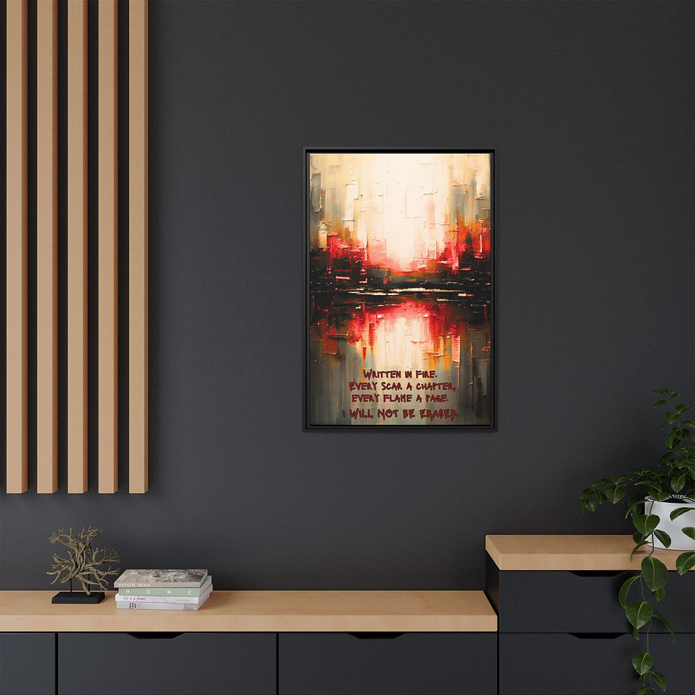 Thumbnail: Written in Fire- Abstract Framed Wall Art