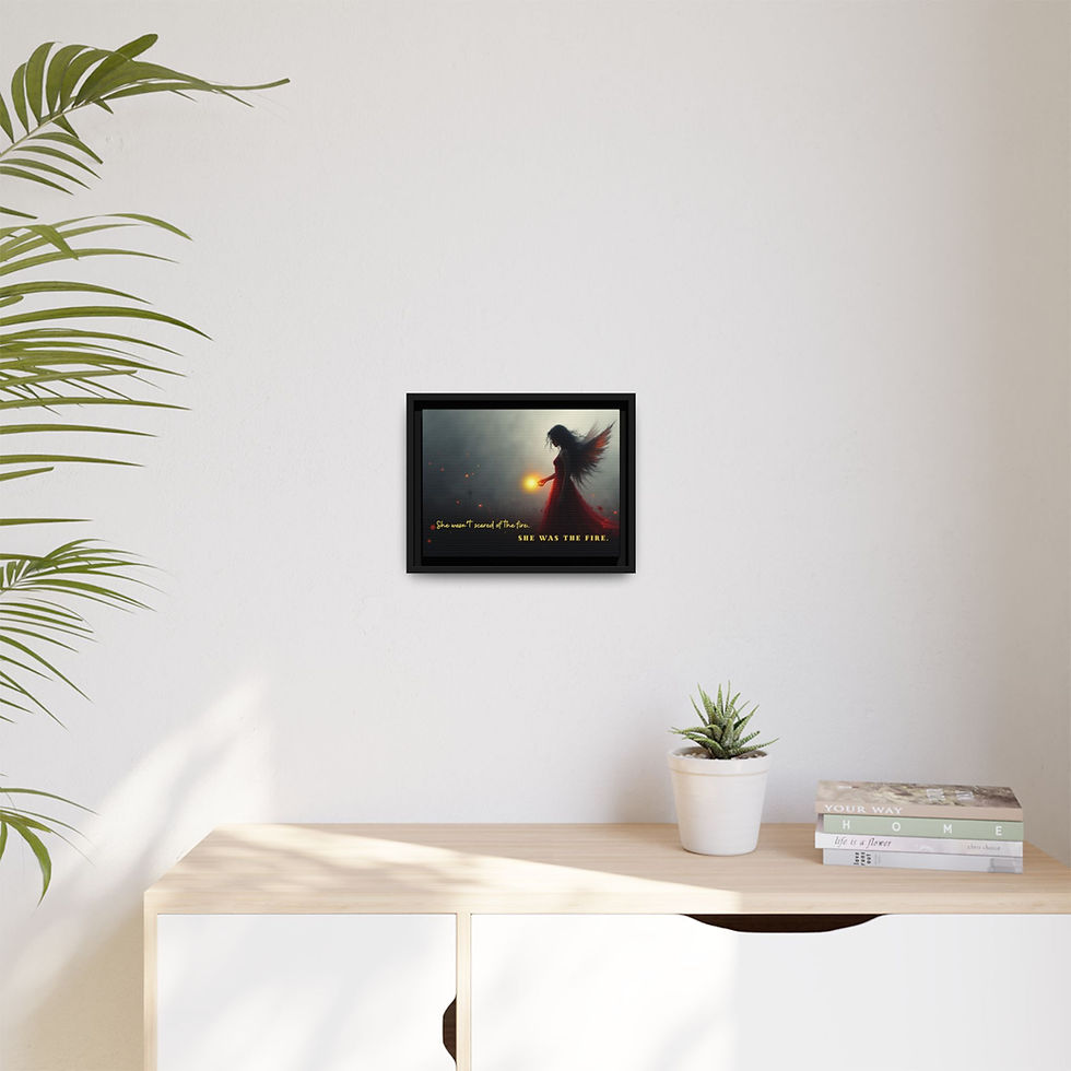 Thumbnail: She Was The Fire- inspirational framed wall art- for the brave ones