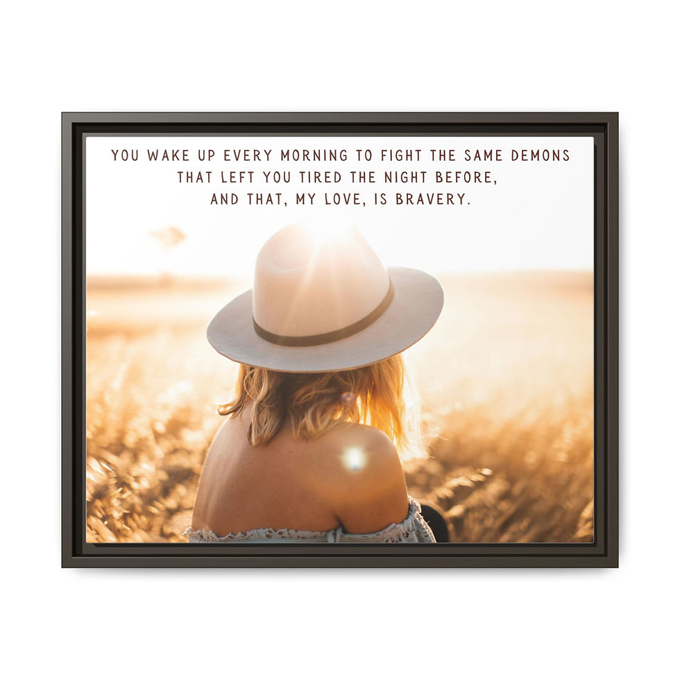 Thumbnail: And That, My Love, Is Bravery- Framed Canvas Art