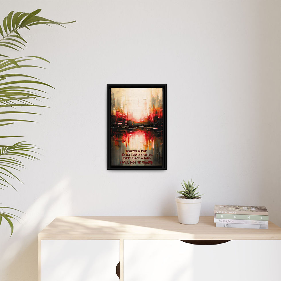 Thumbnail: Written in Fire- Abstract Framed Wall Art