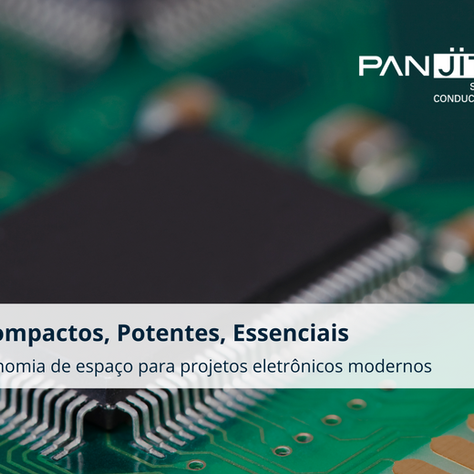 Placa de circuito impresso com encapsulamentos DFN e SMD montados, ilustrando as tendências em montagem de alta densidade.