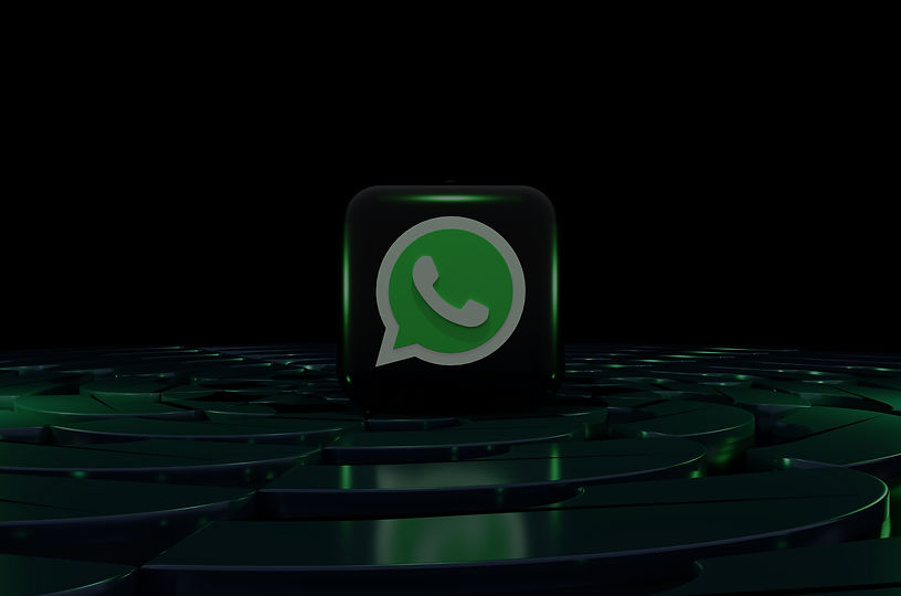 a green whatsapp icon sitting on top of a maze_edited.jpg