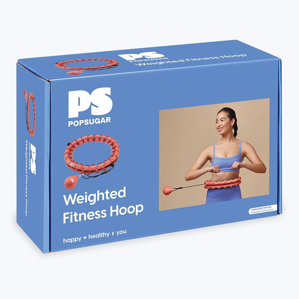 Thumbnail: Adjustable Fitness Hoop with Weighted Ball, Coral, 1 Count