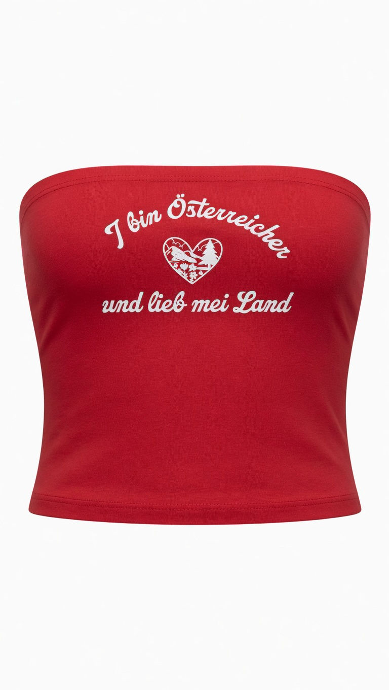 Miniaturbild: LISA Bandeau-Croptop Damen „I BIN ÖSTERREICHER“