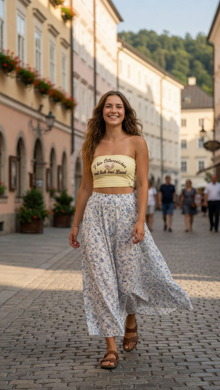 Miniaturbild: SARAH Bandeau-Croptop Damen „I BIN ÖSTERREICHER“